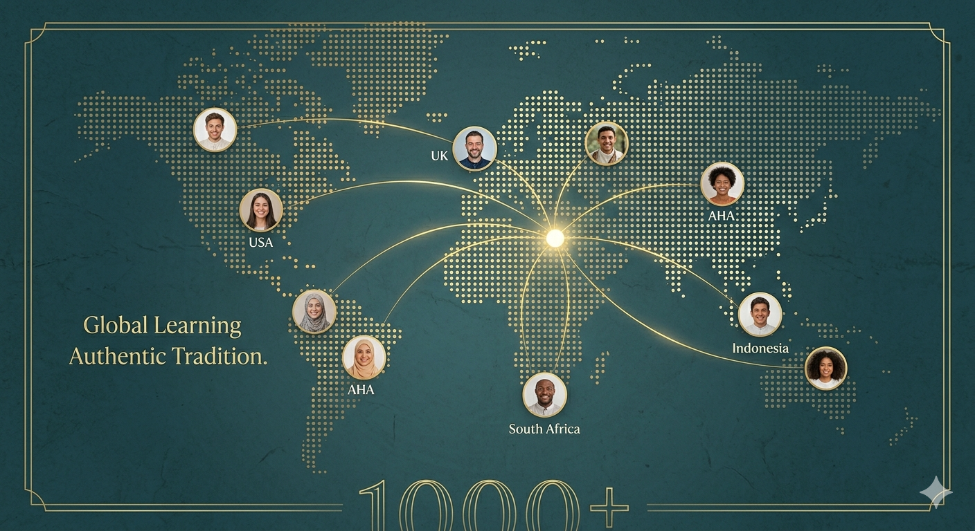 Student learning Quran online with teacher